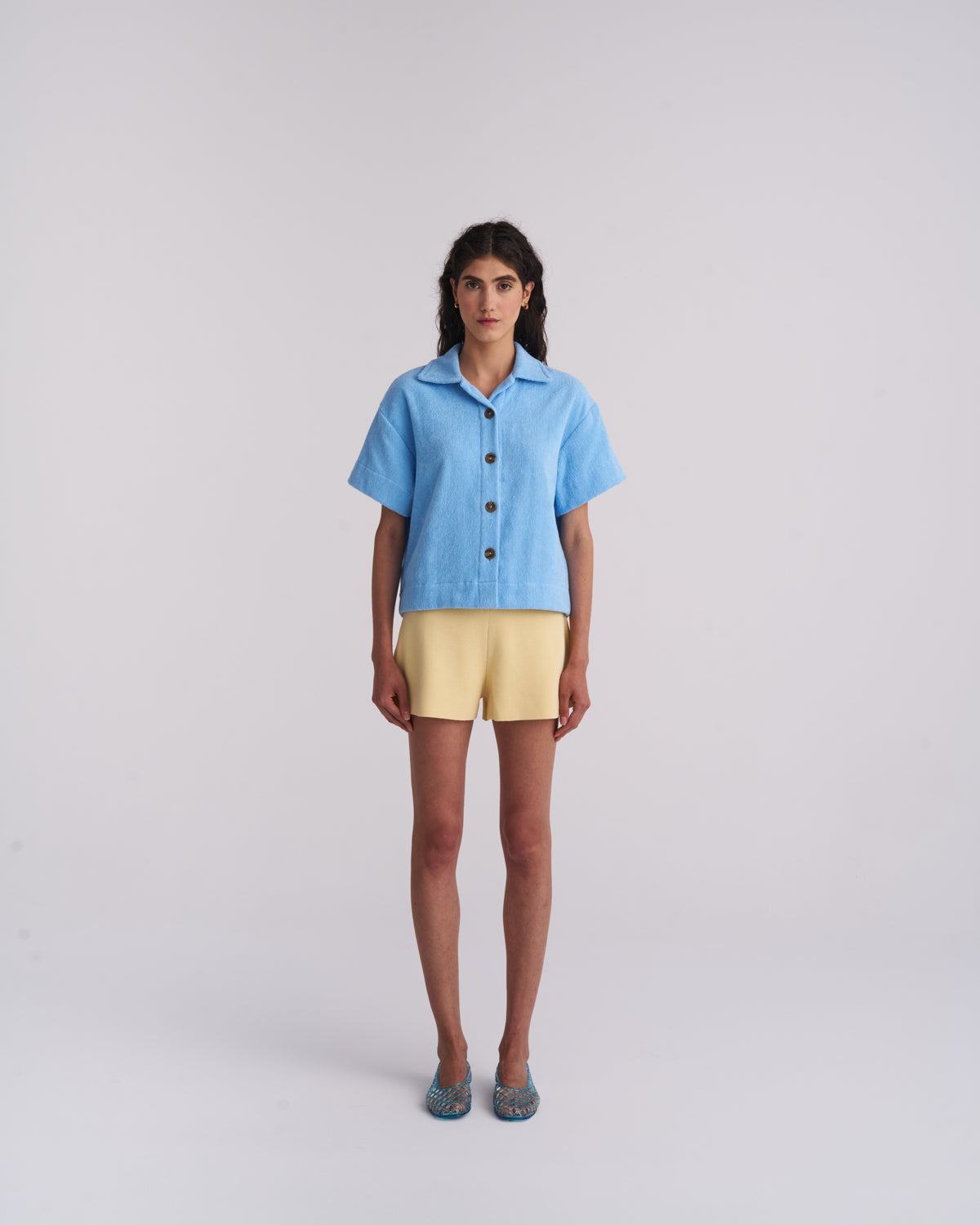 Coastal Blue Terry Shirt - Women's