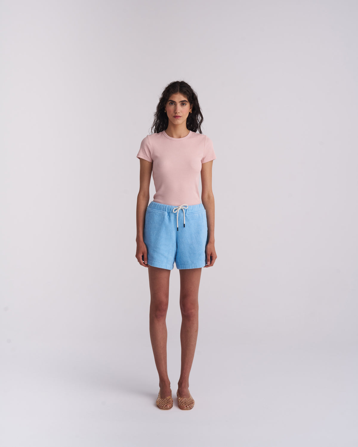 Coastal Blue Terry Shorts - Women's